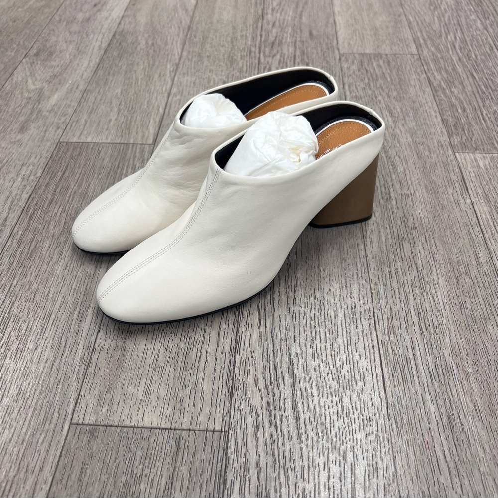 (AN-97) Rag & Bone Fei Mules in ANTQ White - Picture 2 of 3